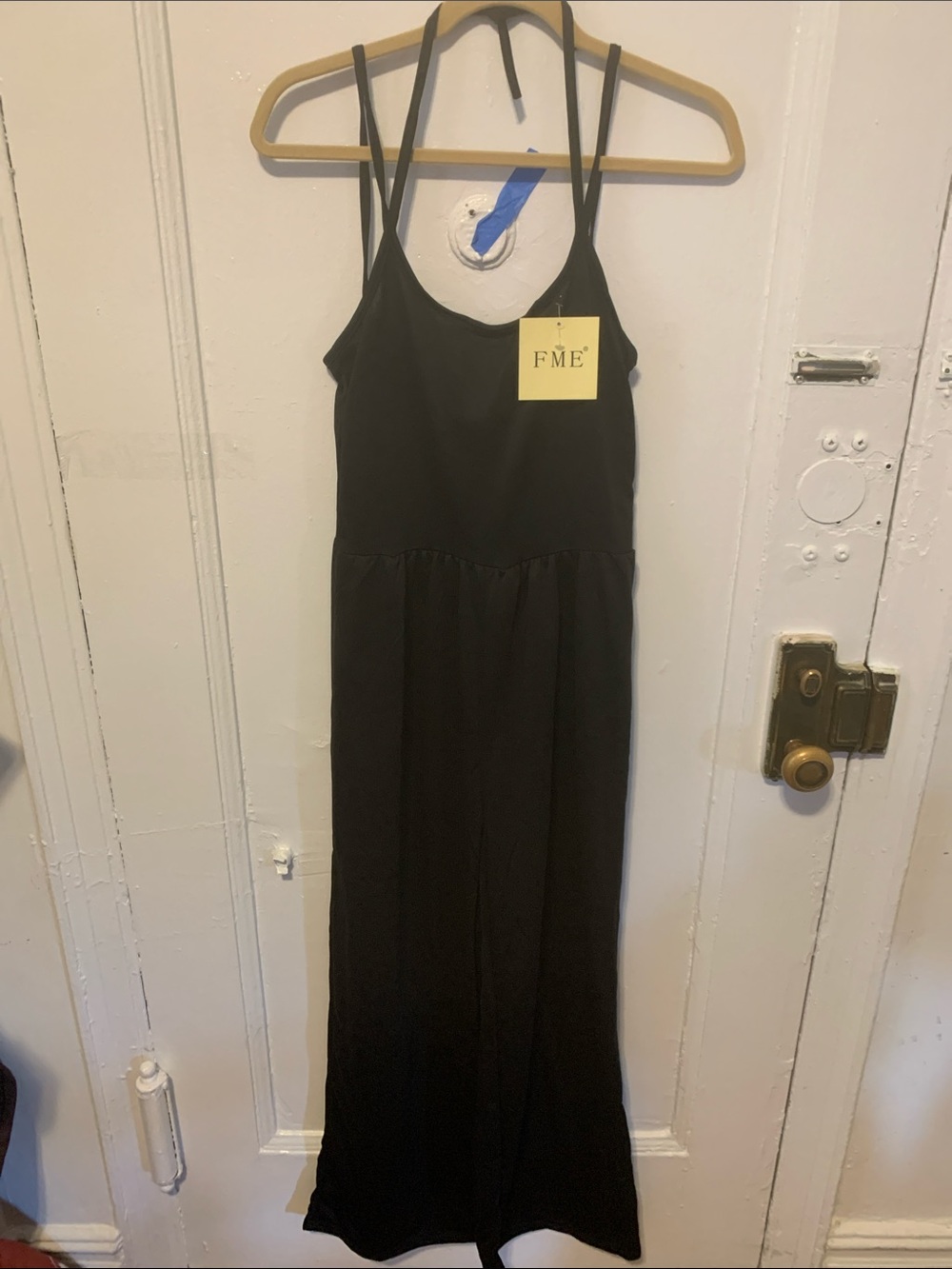 ME Makeover Essentials Black Maxi Slip Dress with Double Straps